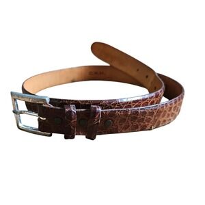 Astor & Black Louisana Select Wild Alligator Belt Mens 37